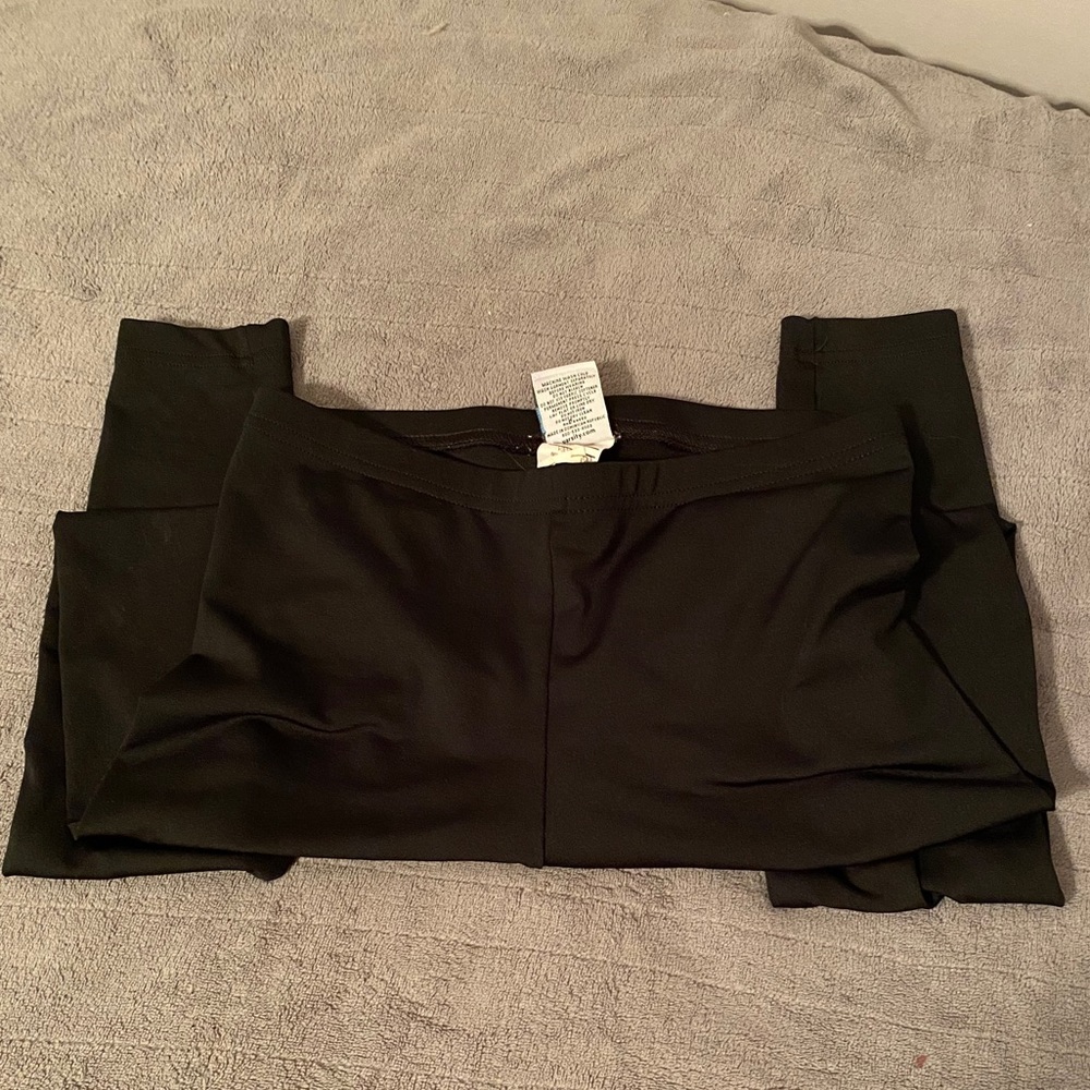 BLACK FULL LENGTH VARSITY LEGGINGS